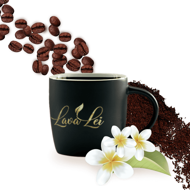 Dark Roast Kona Blend Coffee and Mug